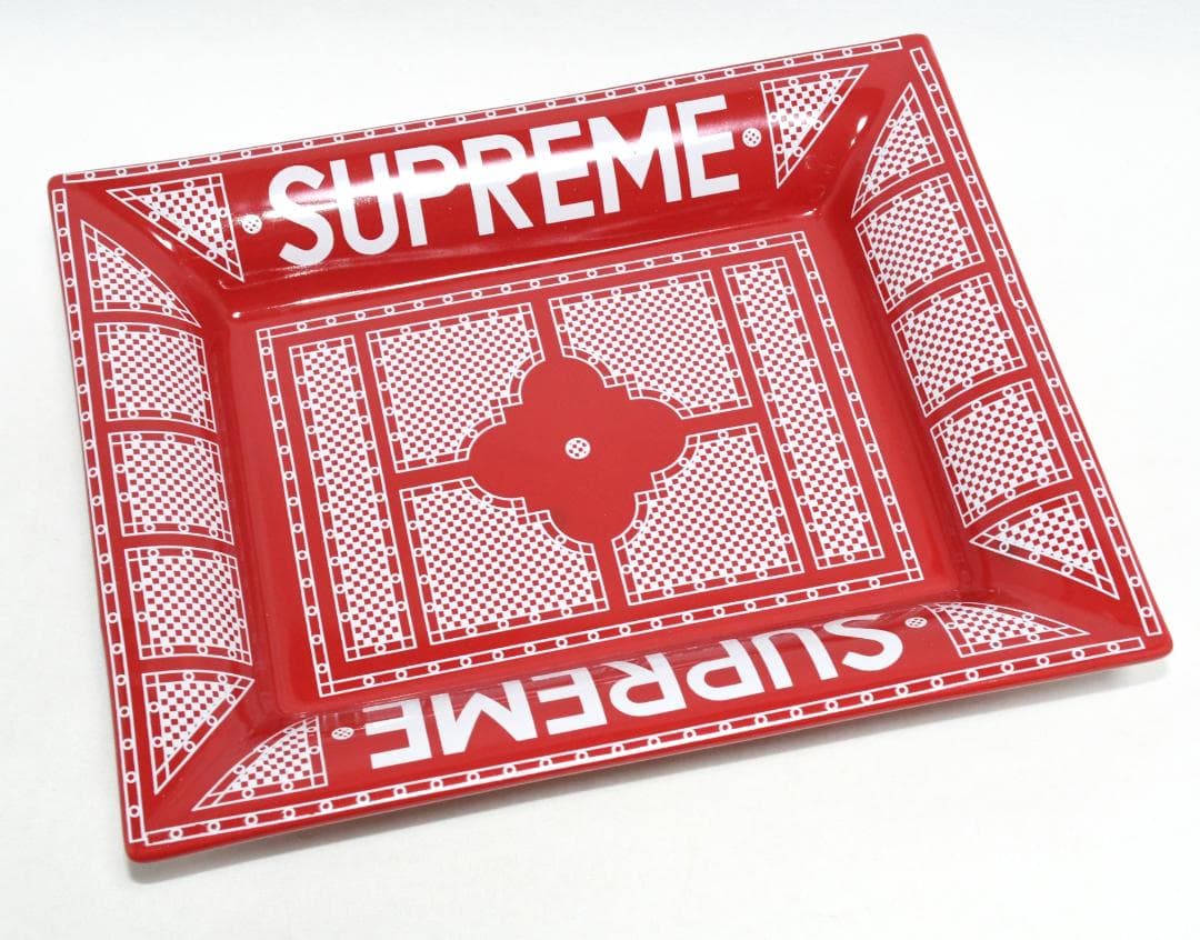 【ユン】エルメス 灰皿 SUPREME 赤 トレイ 皿 食器 Hermes