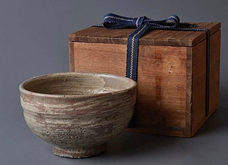 【江戸時代中期　伝世品】古萩刷毛目御本茶碗　斗々屋　李朝　高麗　千利休　御本手