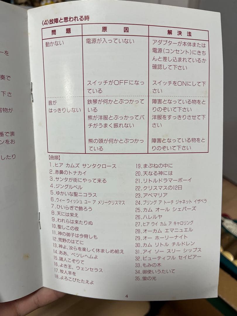 バンドスタンドベアーズ　ミュージカル トイチェスト クリスマス オルゴール