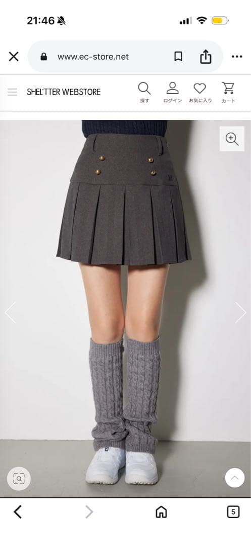 ★新品未使用★RIENDA GOLF コルセットプリーツスカート