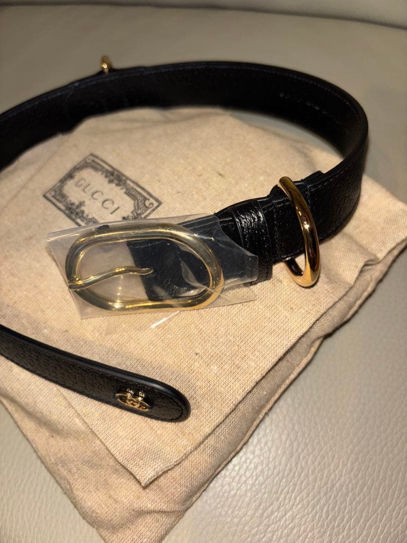 GUCCI インターロッキングG ペット 愛犬 首輪 レザー ブラック L 新品