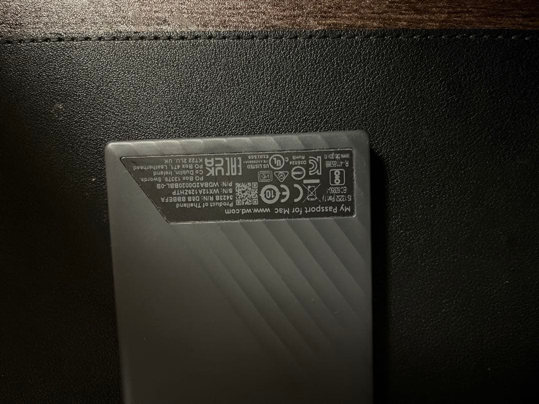 ウエスタンデジタル　WD Mac用ポータブルHDD 2TB USB3.0