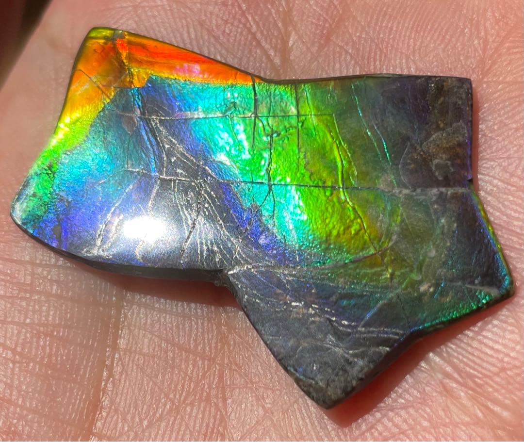 【期間限定セール】虹色星形　アンモライト　インペリアルレインボー　アンモライト