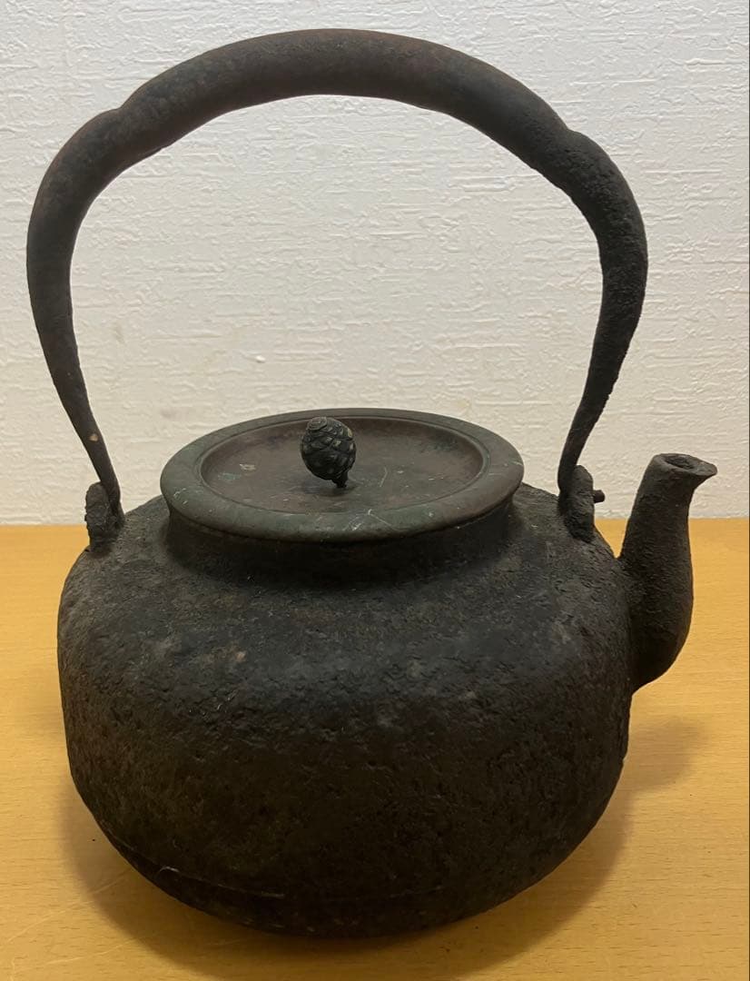【時代物】龍文堂造 鉄壺 古い鉄 煎茶道具 茶道具 骨董 アンティーク