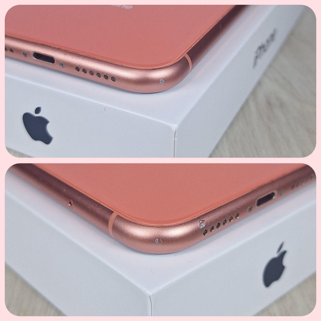 iPhone XR 256GB コーラル SIMフリー バッテリー新品100%