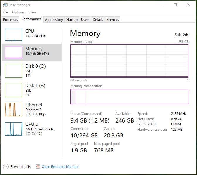 KLLISRE 256GB DDR4 ECC メモリー 32GB×8枚