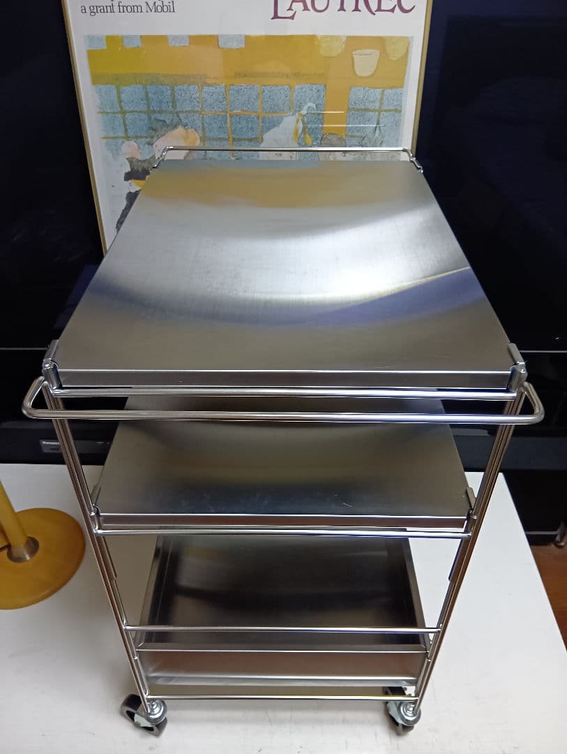 無印良品 ステンレスユニットシェルフワゴンセット キャスター付