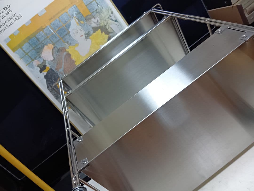 無印良品 ステンレスユニットシェルフワゴンセット キャスター付