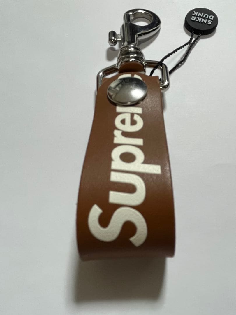 Supreme Leather Key Loop \"Brown\" 新品未使用