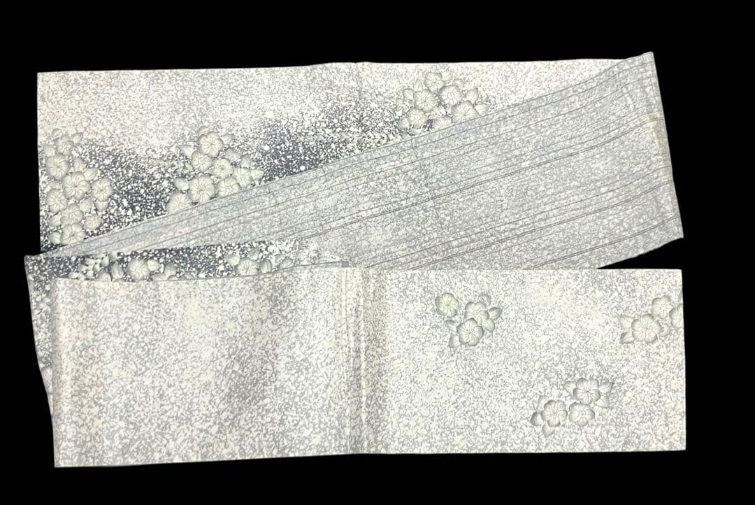 辻が花 本場縞大島紬 袋帯 六通柄 正絹 叩き染め 絞り 未使用訳ありイ6520