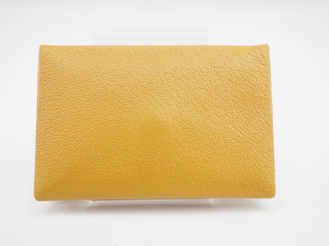 セール 2018年 HERMES エルメス カルヴィ イエロー 名刺入れ カード