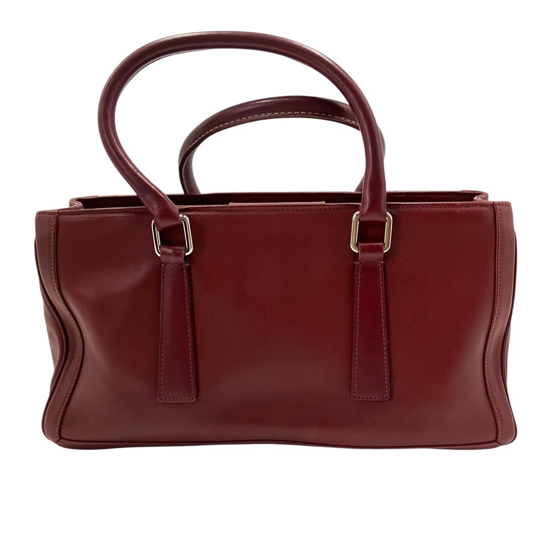 【美品・上質】オールドコーチ レザー ハンドバッグ バーガンディ（赤茶）