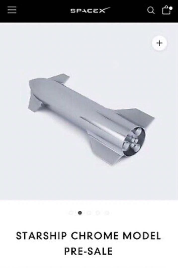即時 完売 SPACEX社 STARSHIP CHROME MODEL