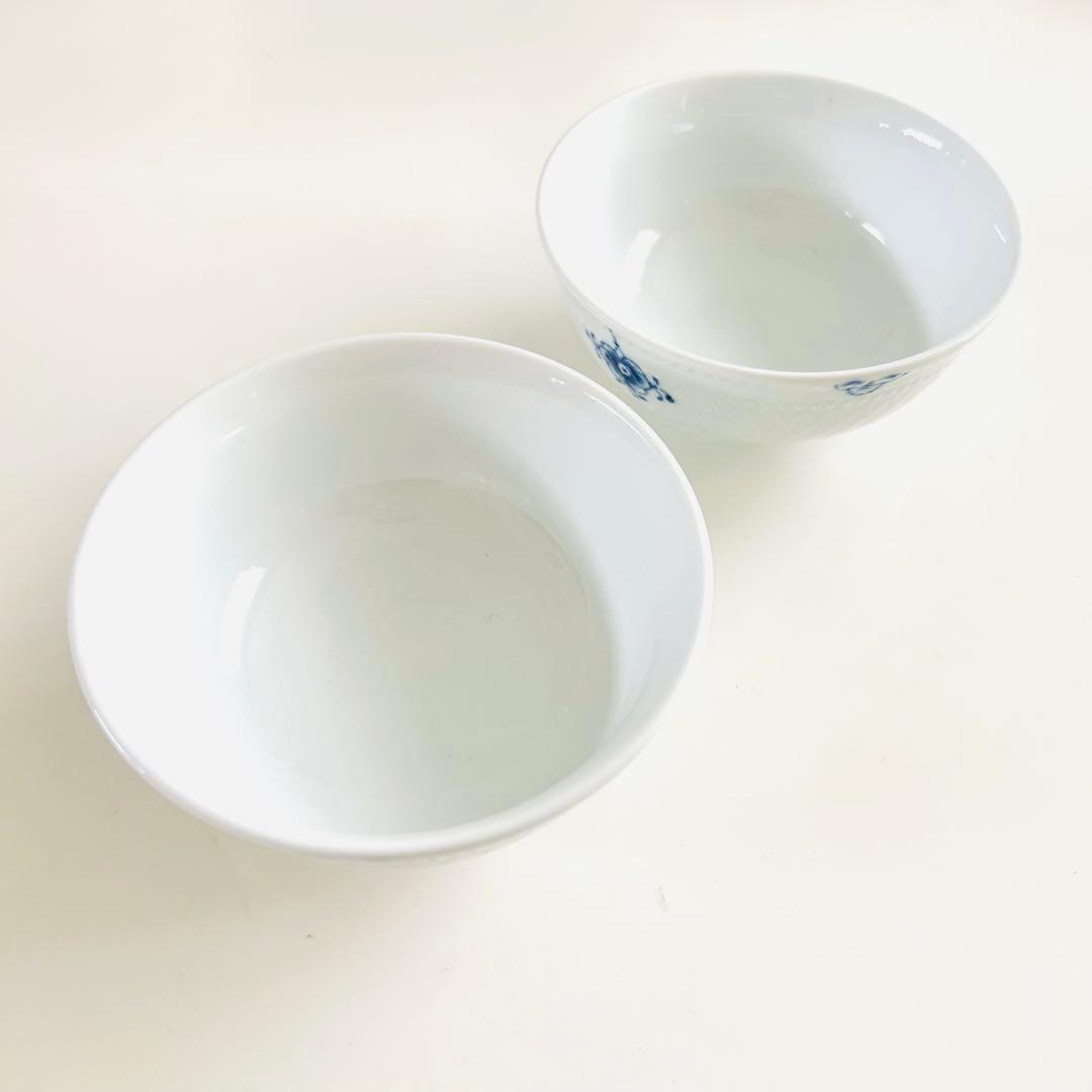 新品ロイヤルコペンハーゲン ブルーパルメッテブロッサム ライスボウルお茶碗セット