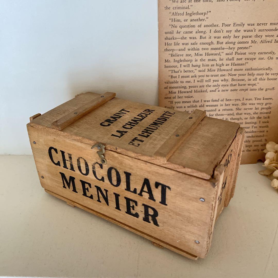 ショコラムニエ　ドール雑貨　木箱　フランスアンティーク