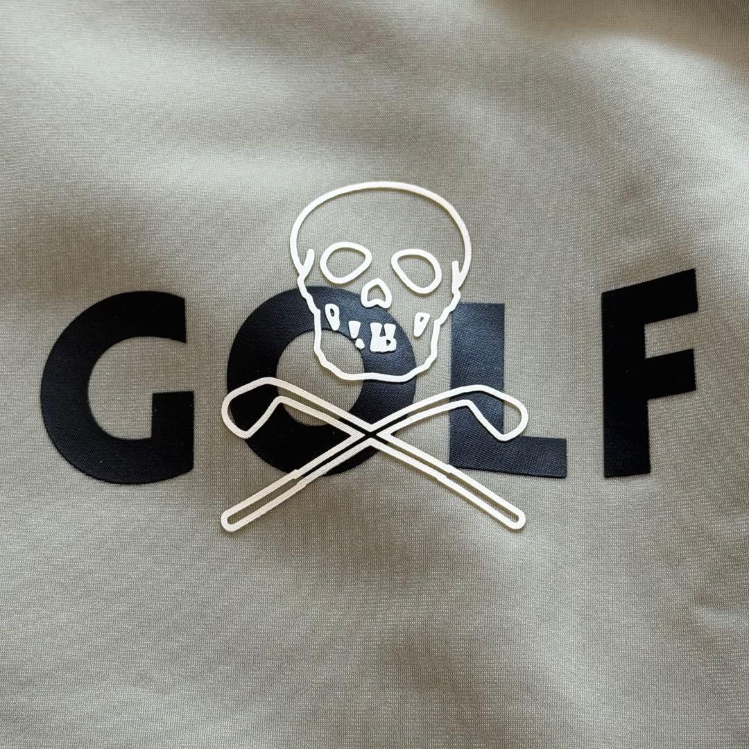 マークアンドロナ　ジップパーカー　スカル　ストレッチ　グリーン系　ゴルフウェア