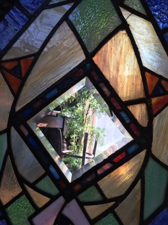 和製ステンドグラス   昭和初期　枠付き　アンティーク