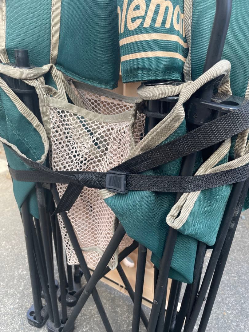 Coleman二人掛けアウトドアテーブルチェア一体型荷物入れ付秋キャンプおまけ付