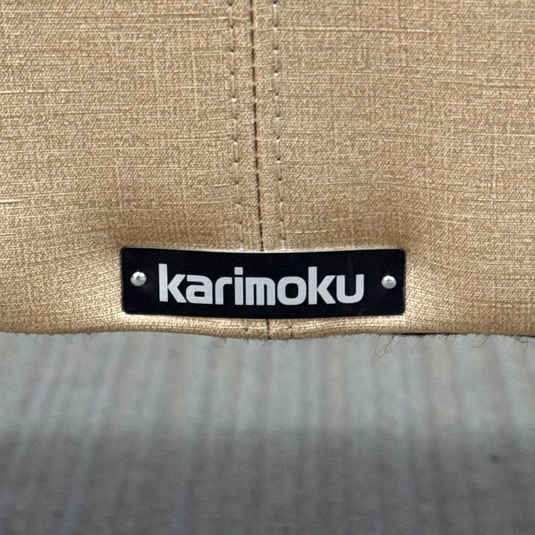 ①高級♪カリモク家具 144cm幅ラヴソファ コロニアル ラタン 布製