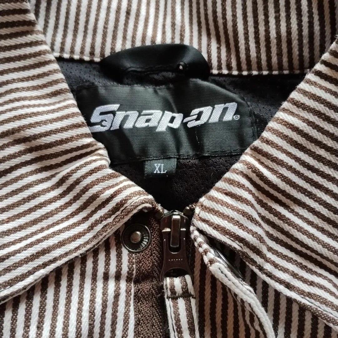 Snap-on 2WAYストライプ オーバーオール XL半袖長袖