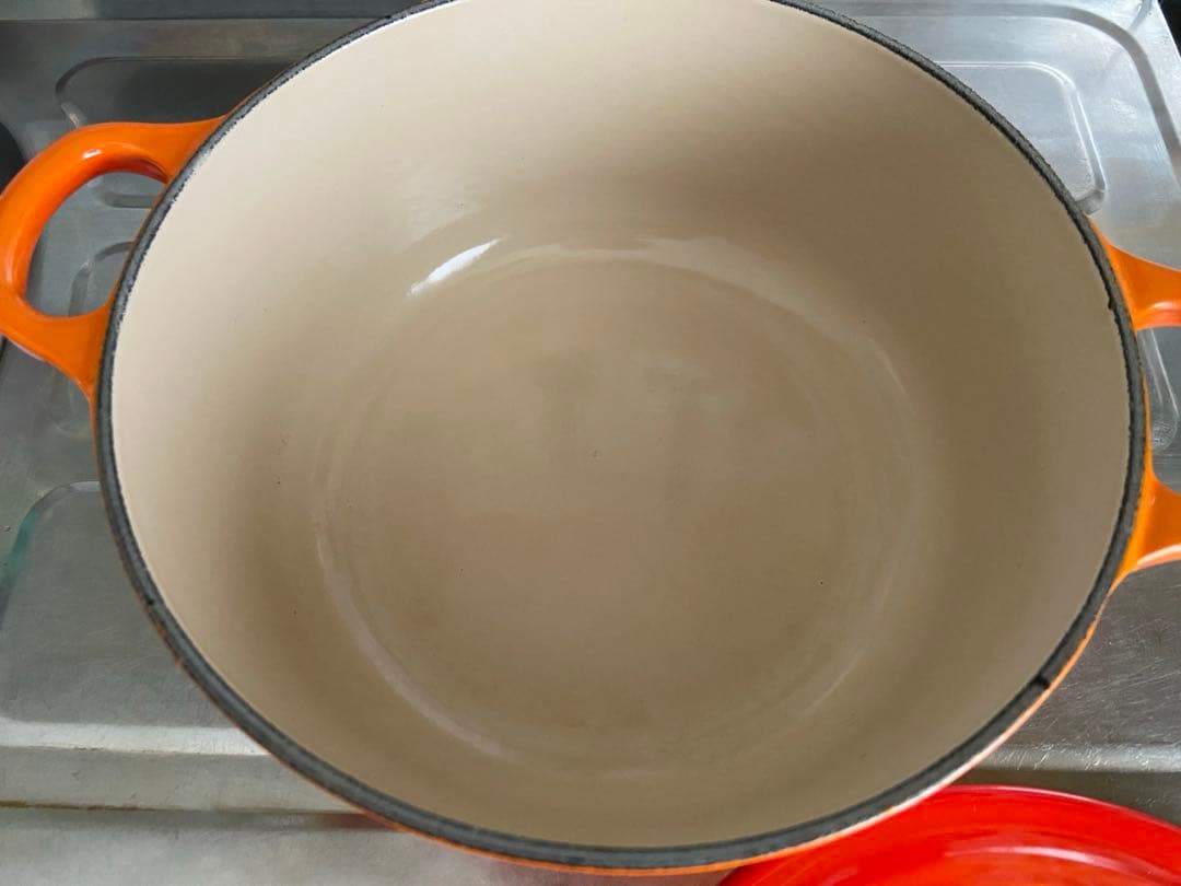 ル・クルーゼ　20cm ココットロンド　オレンジ