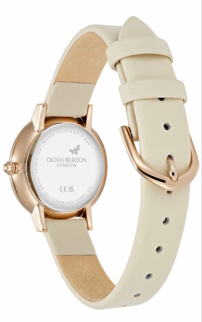 新品未使用 シグネチャー 28mm アブストラクト フローラル クリームレザー