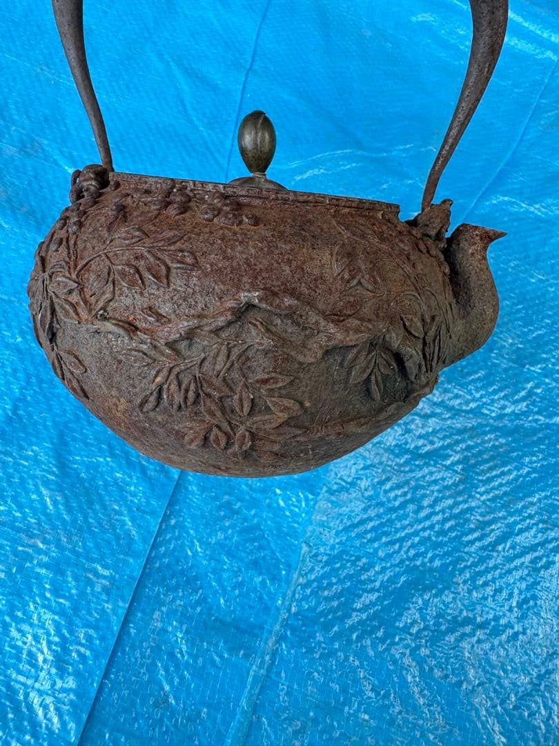 大国造之鉄瓶 龍文堂 アンティーク 骨董