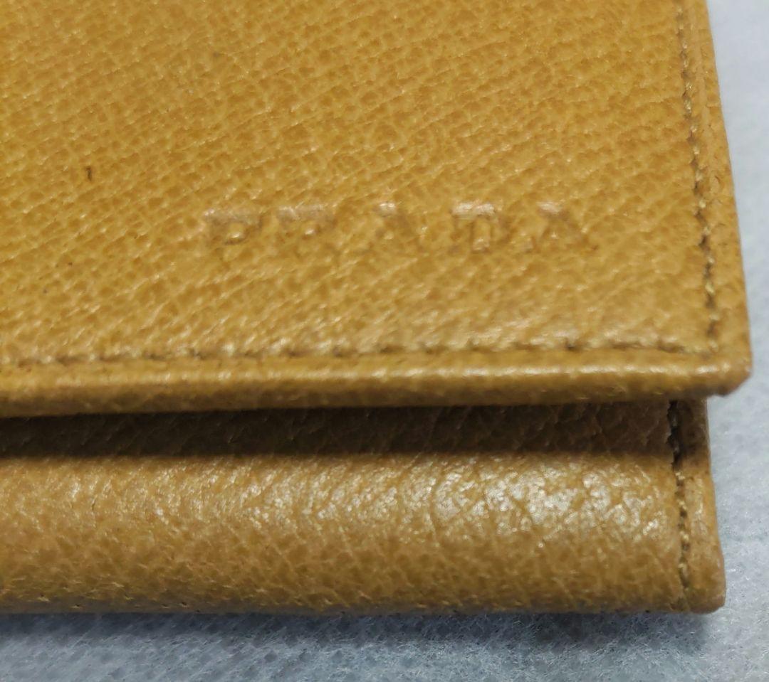 PRADA キャメル レザー 名刺入れ
