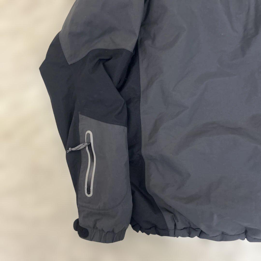 【美品】モンベル　スキーウエア　ダウンジャケット　Mサイズ　グレー　ブラック