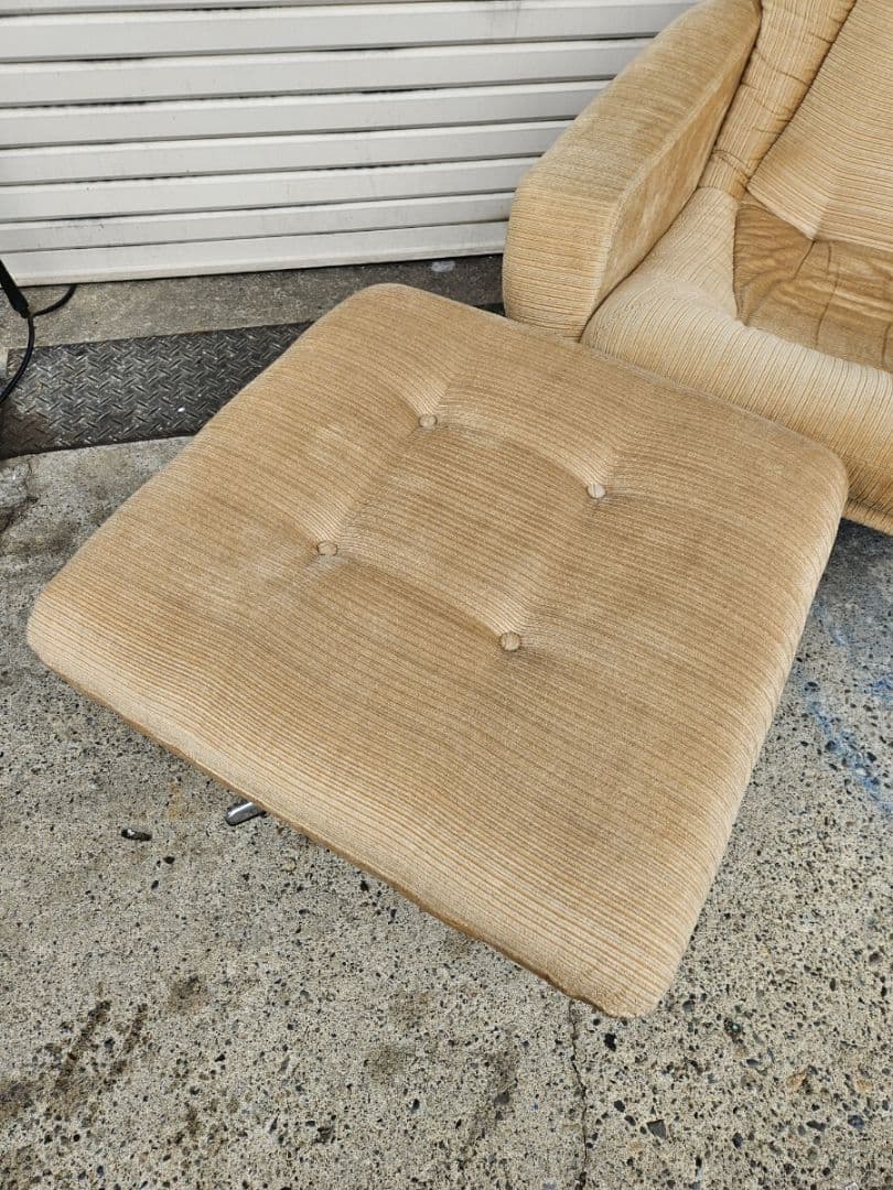 hukla japan フクラ ヴィンテージ 1人掛けソファ オットマン付き