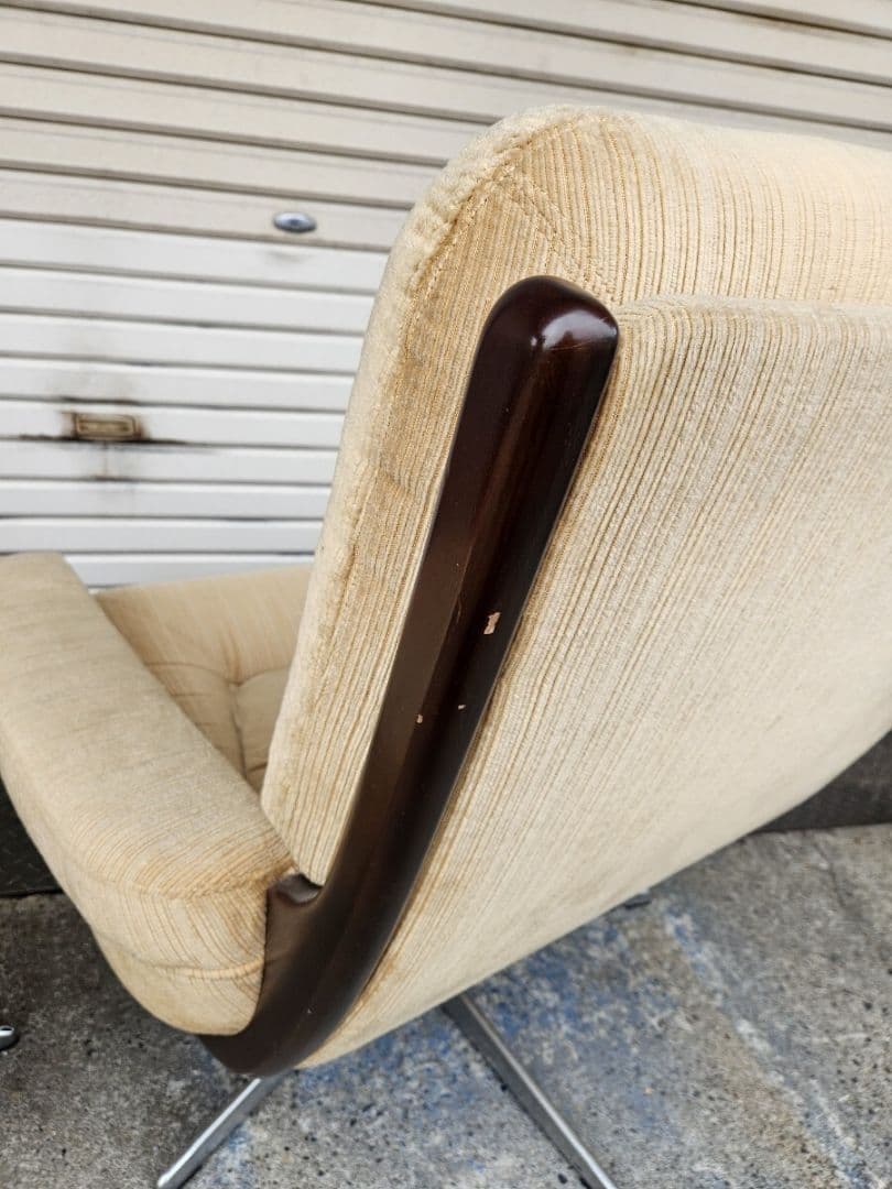 hukla japan フクラ ヴィンテージ 1人掛けソファ オットマン付き