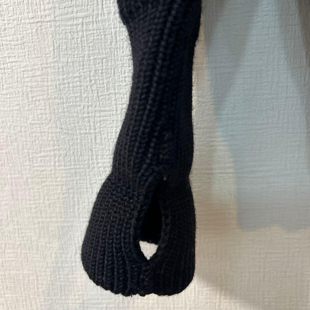 アンデルセンアンデルセンブラックリブ編みニット・セーター