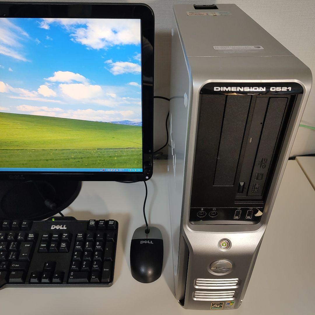 【美品】DELL DIMENSION 521据置型PC+24インチモニターセット