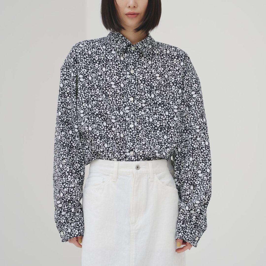 新作/極美品 HERALBONY レギュラーカラーシャツ「かえでのチョキチョキ」