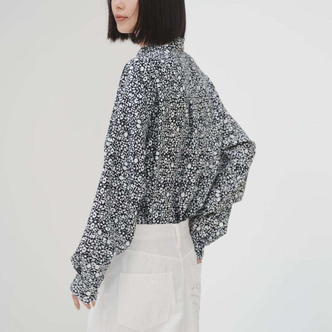 新作/極美品 HERALBONY レギュラーカラーシャツ「かえでのチョキチョキ」