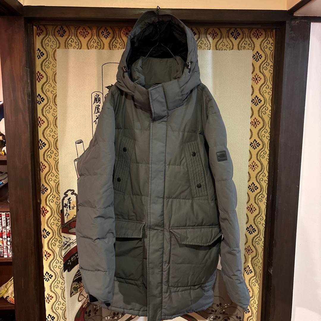 【美品】 THE NORTH FACE フードダウン メンズL グレー