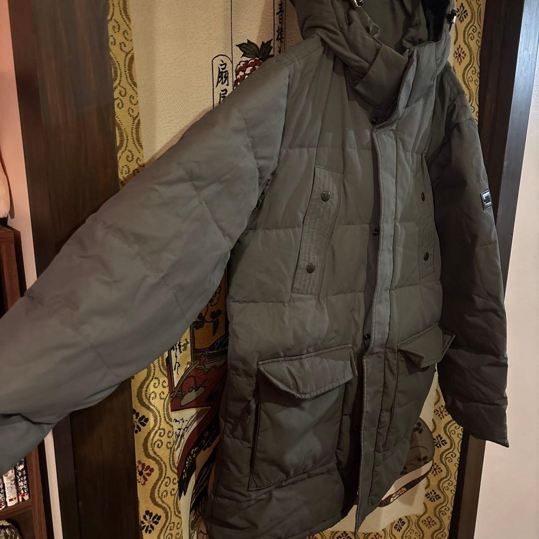 【美品】 THE NORTH FACE フードダウン メンズL グレー
