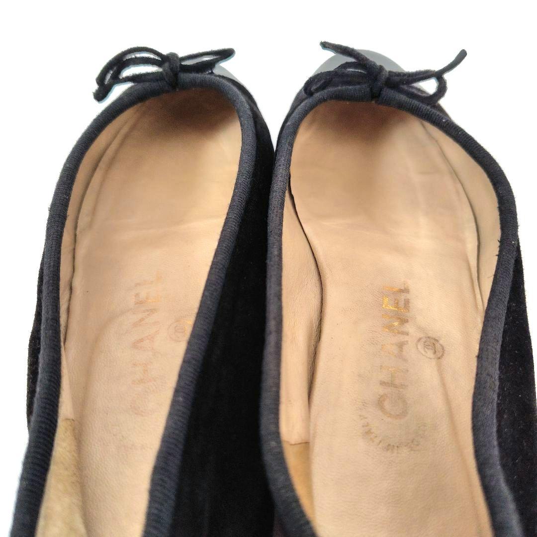 ✨️腕利き職人のリペア済✨️【シャネル】バレリーナ フラットシューズ 黒