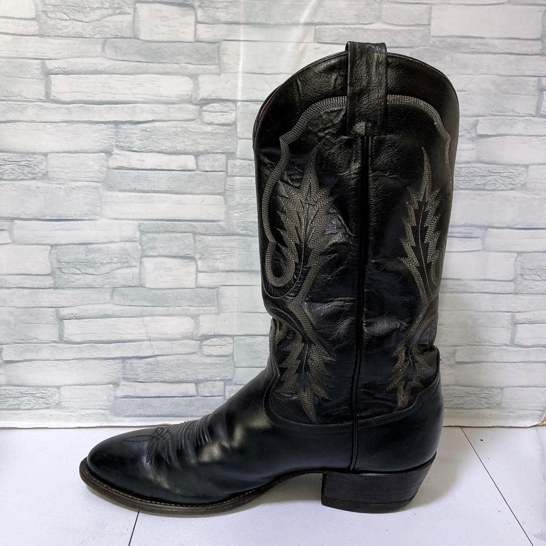 トニーラマ ウエスタンブーツ カウボーイ 10D 本革 USA ブラック 黒