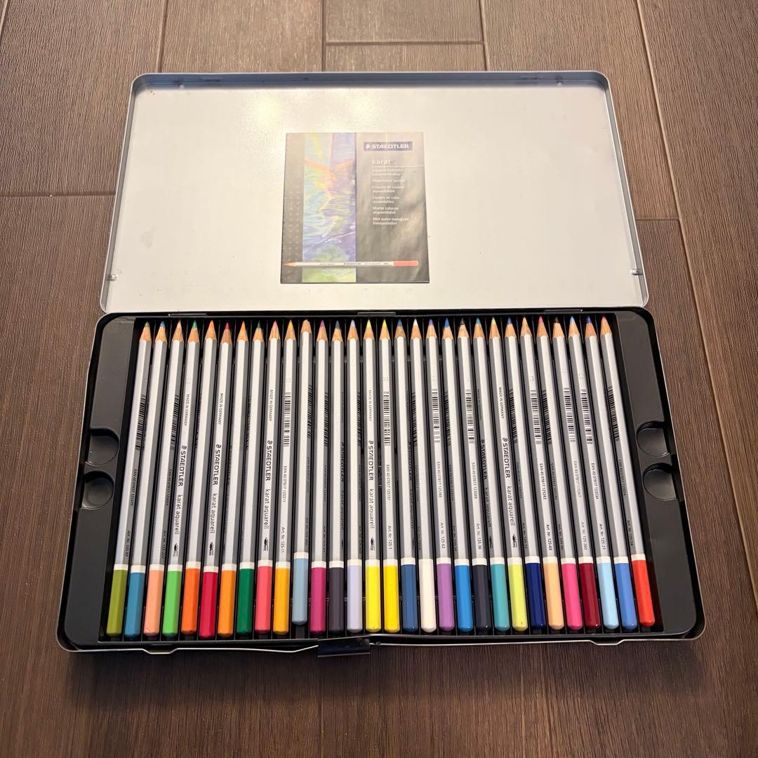 ステッドラー 水彩色鉛筆 カラトアクェレル 60色セット 缶入り 125 M60