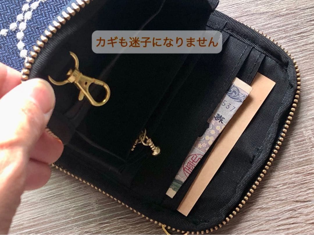 【スマホショルダー】ミナペルホネン タンバリン navy×light blue