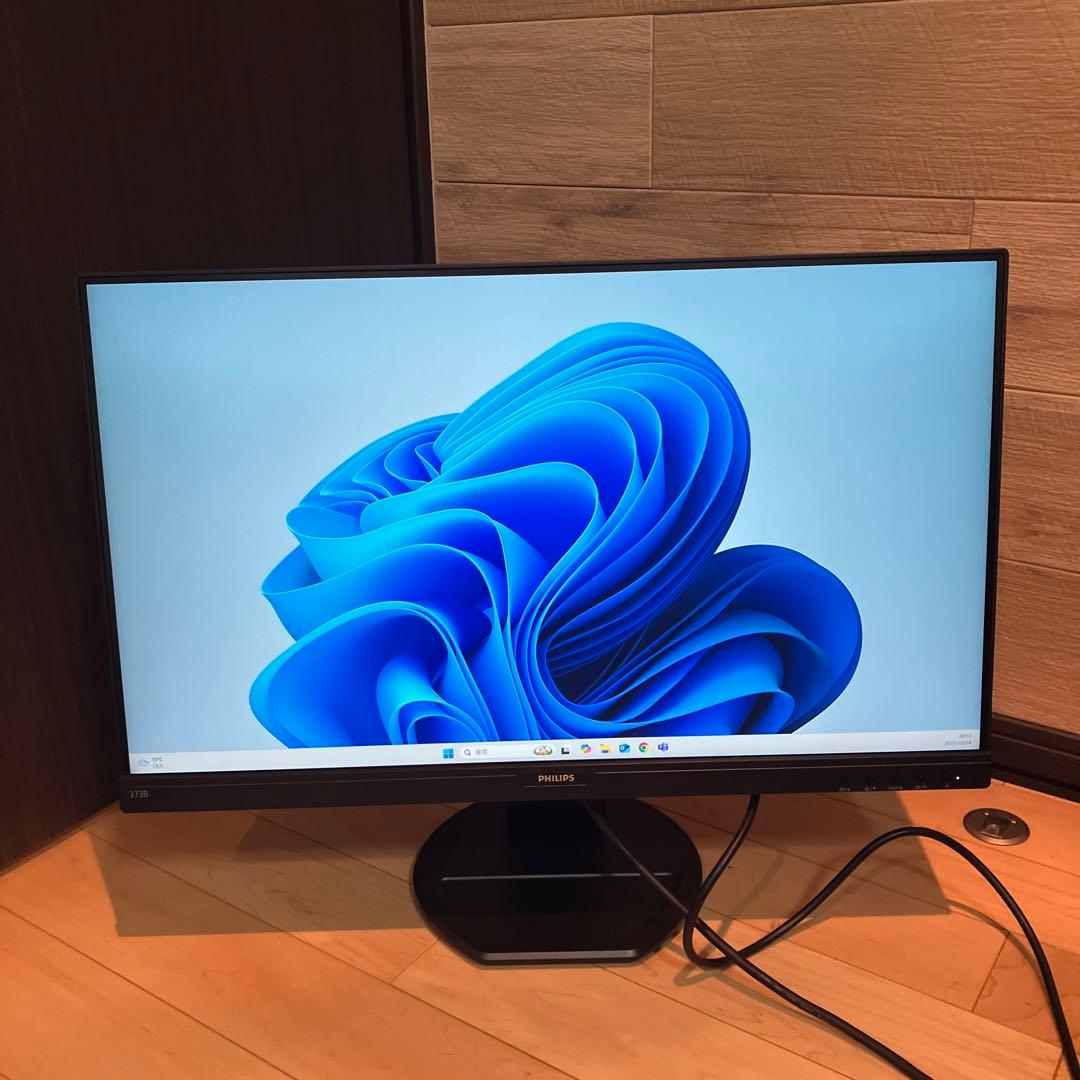 美品Philips 273B9 27型モニター 内蔵スピーカーUSB-Cハブ