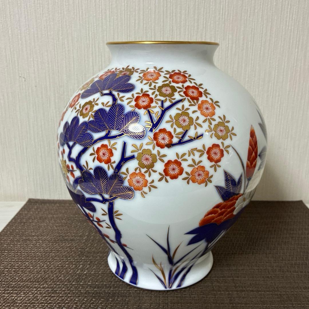 香蘭社　古伊万里四季　花瓶　花器