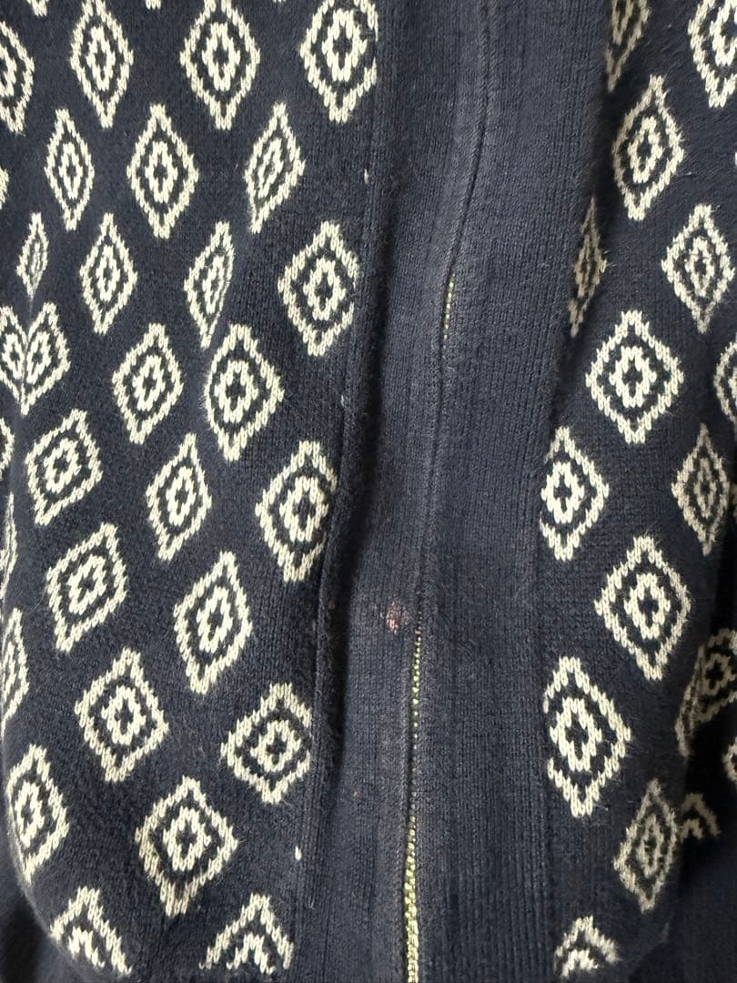 TTT MSW ネイビー ジップアップニット