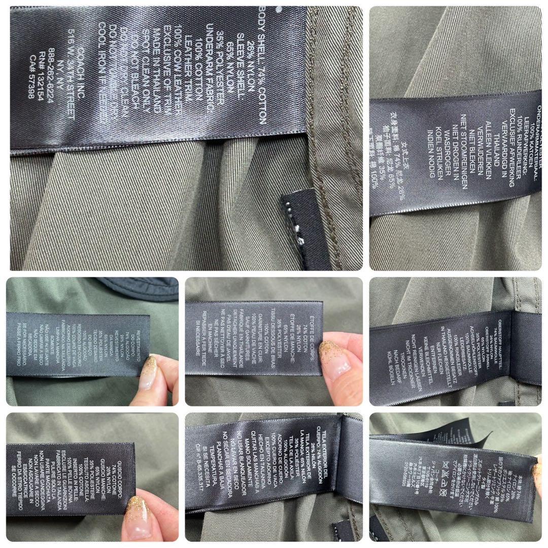 H416 美品 S コーチ 定価77,760円 モッズコート レディース