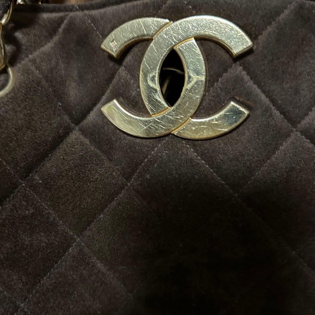 CHANEL ブラウン スエード ショルダーバッグ