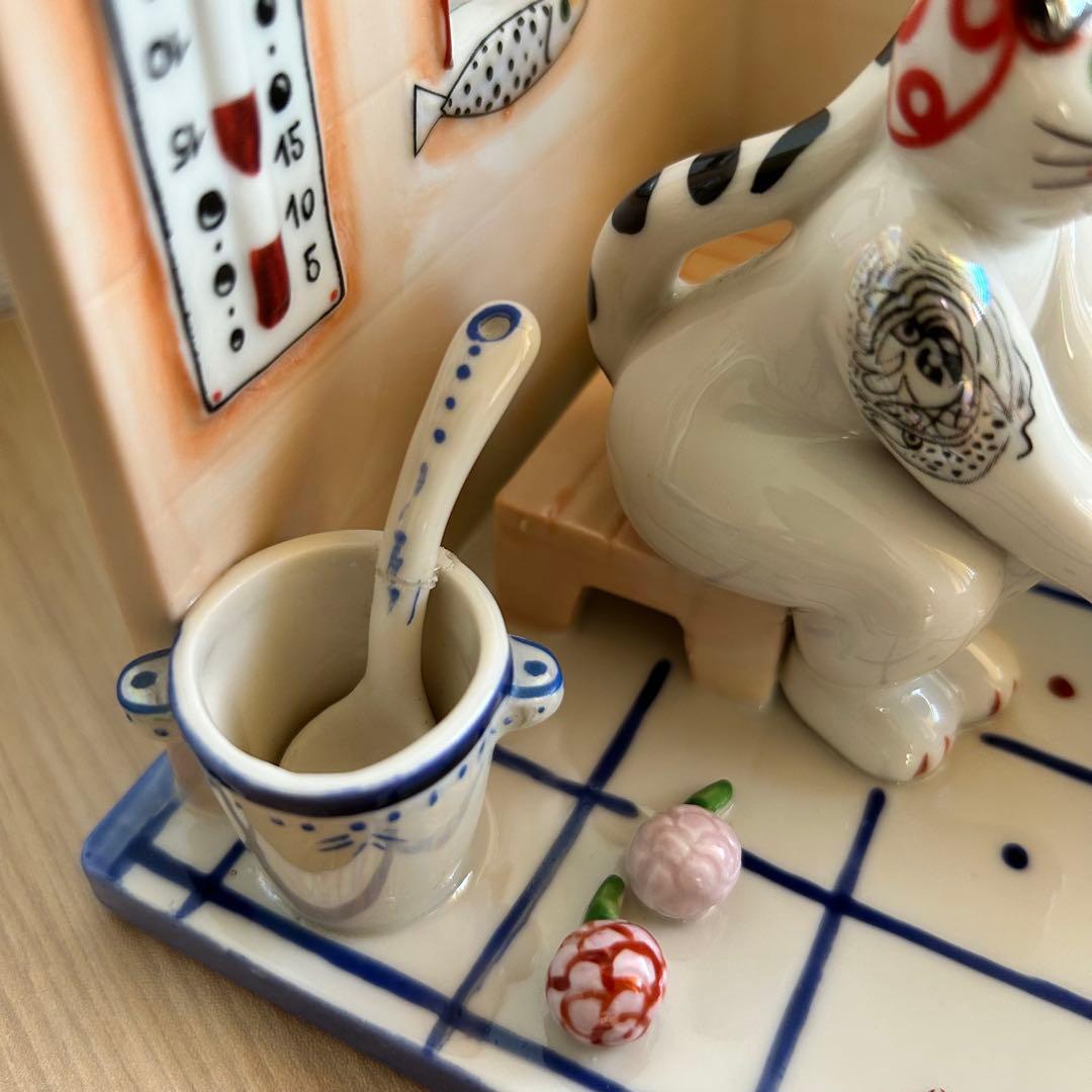 【スプーン補修跡あり】Villeroy&Boch ビレロイボッホ　サウナ　猫