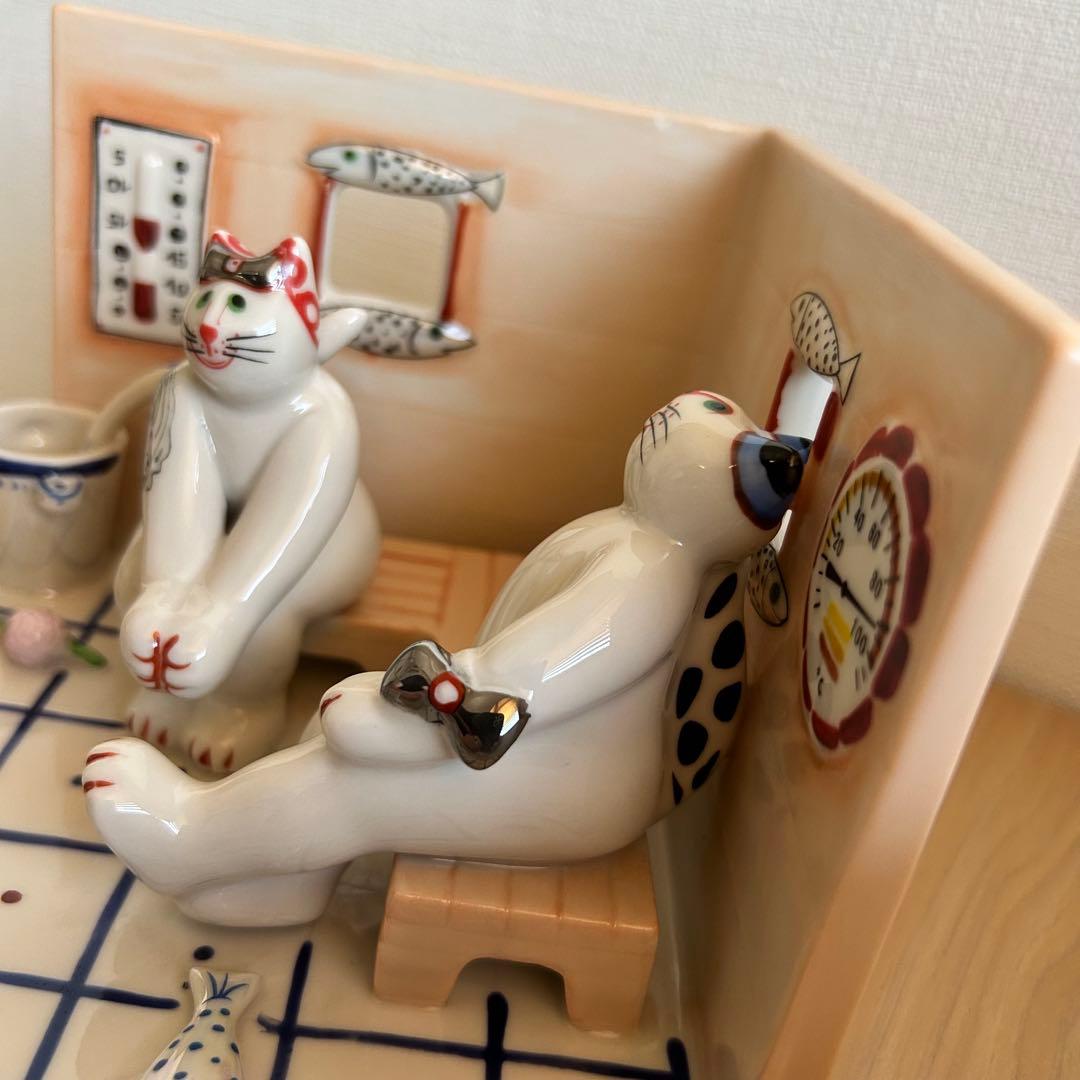 【スプーン補修跡あり】Villeroy&Boch ビレロイボッホ　サウナ　猫