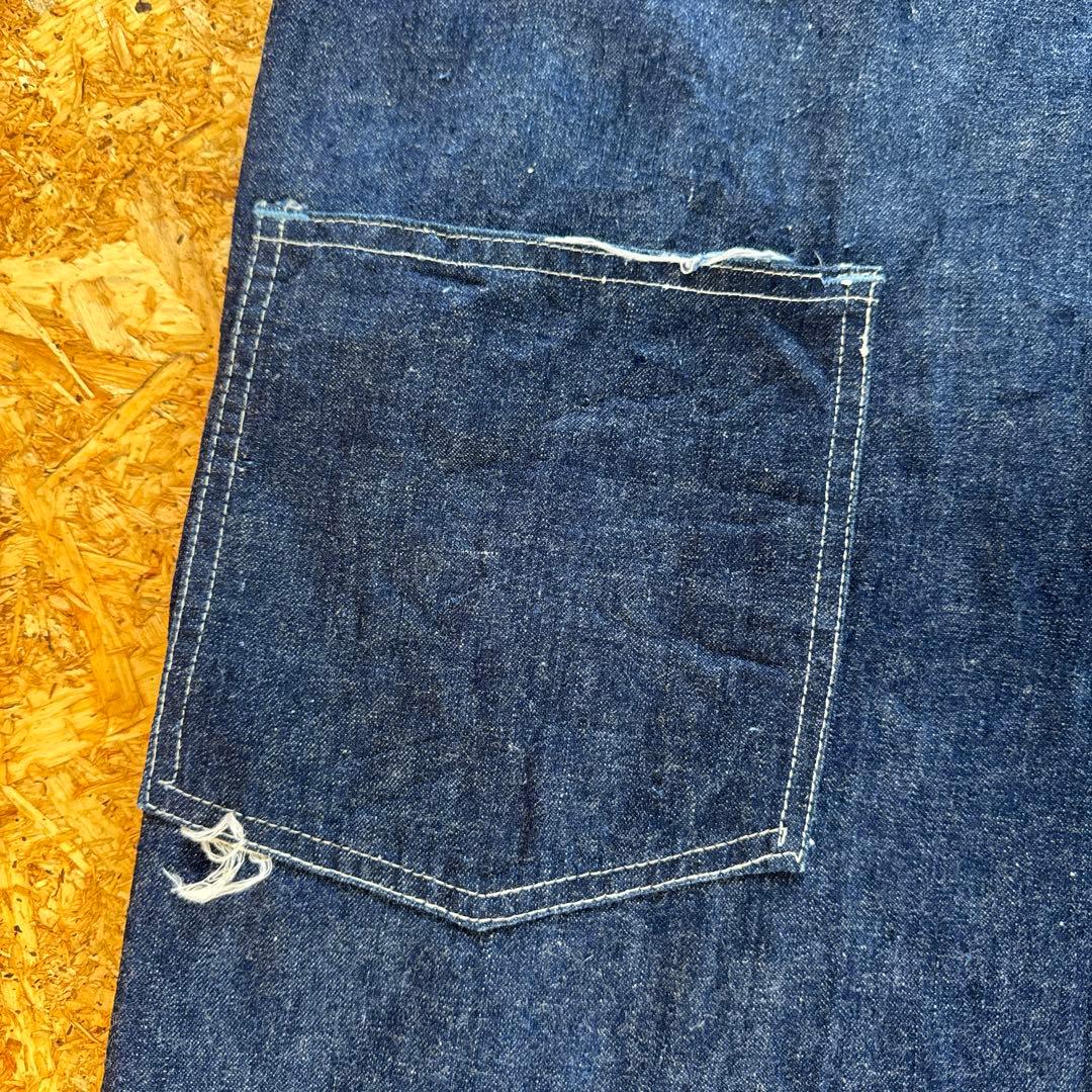 50s HERCULES ビンテージデニムエプロン　ヘラクレス　濃紺　ミミ付き