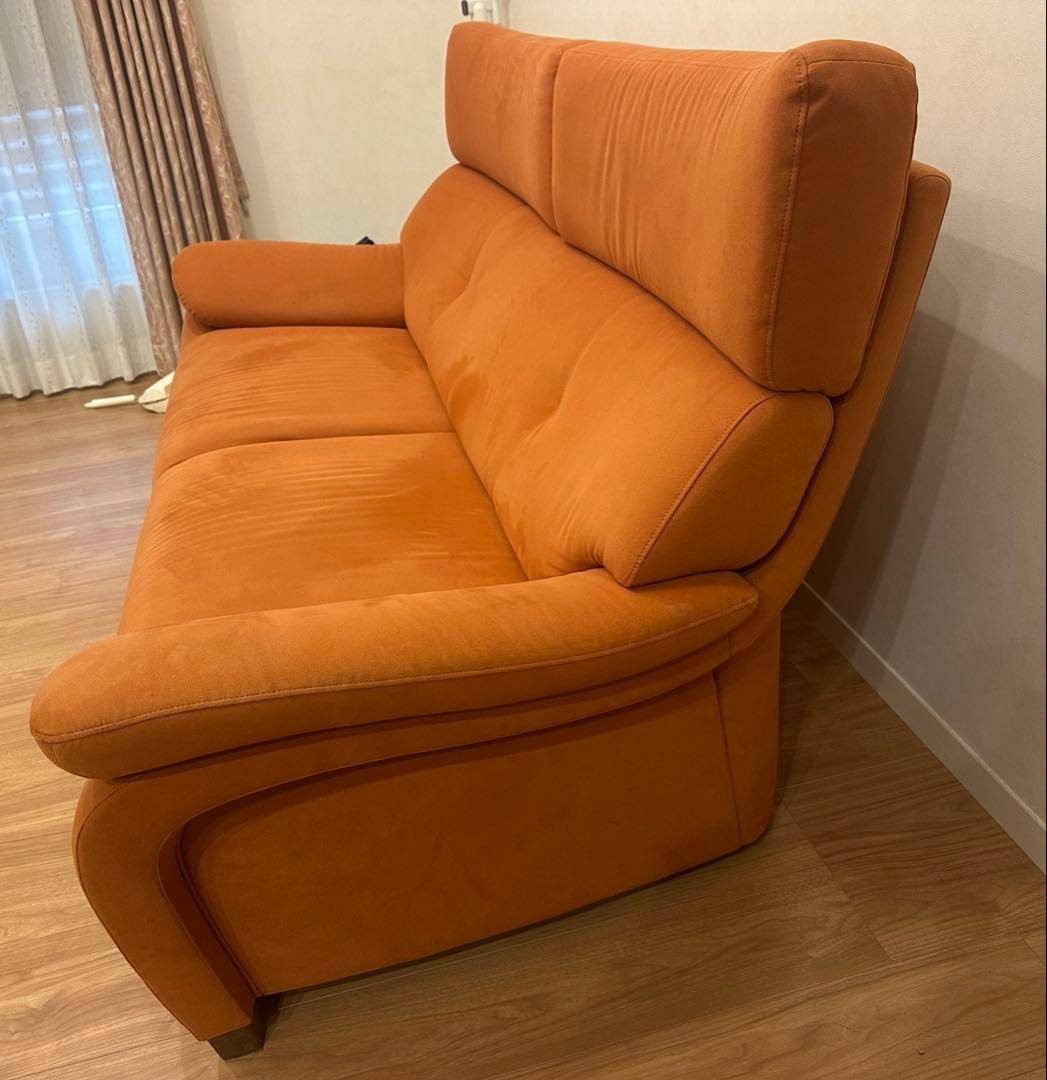 カリモク　2.5人掛ソファ　ハイバック